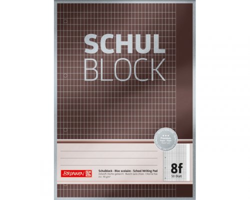 BRUNNEN Schulblock Lineatur 8f, DIN A4, 90g, 50 Blatt