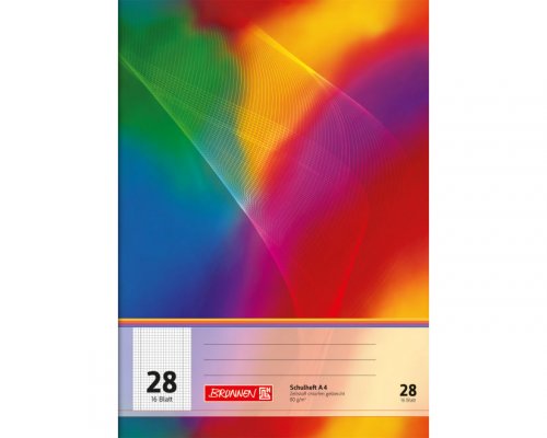 Schulheft A4 16 Blatt Lineatur 28 FSC Mix kariert mit 2 Rändern