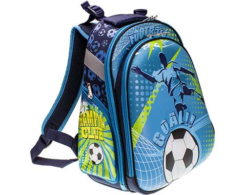 Schulrucksack 2 Zip Motiv »Fußball« von SPIRIT