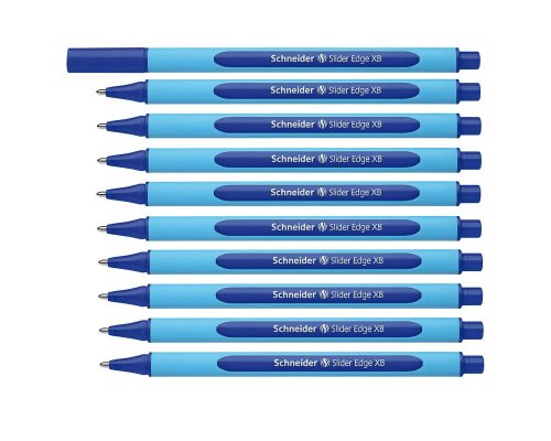 10er-Pack Schneider Kugelschreiber Slider Edge XB - Dreikant-Stift - dokumentenecht - Schreibfarbe: blau