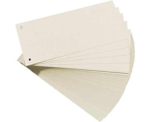 Trennstreifen Weiß 10,5x24cm gelocht Packung 100 Stück