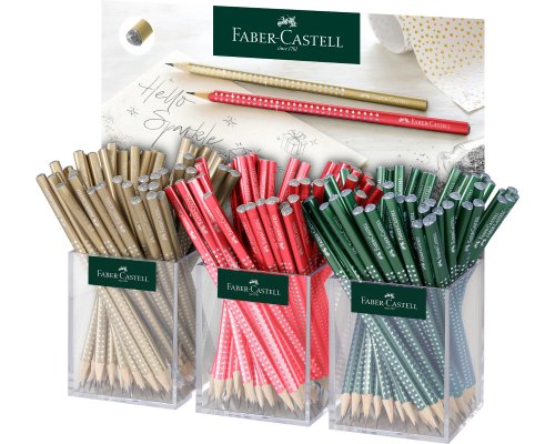 Faber-Castell Bleistift SPARKLE candy cane red Härtegrad: B