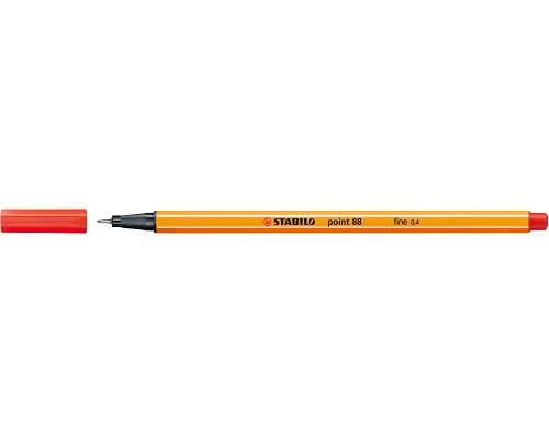 STABILO Point 88 Fineliner 0,4 mm Strichstärke - hellrot - 88/48