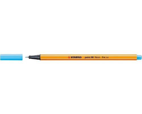 STABILO Point 88 Fineliner 0,4 mm Strichstärke - neonblau - 88/031