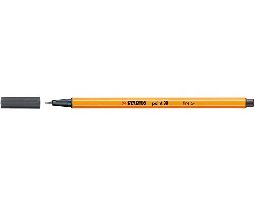 STABILO Point 88 Fineliner 0,4 mm Strichstärke - Schwarzgrau - 88/97
