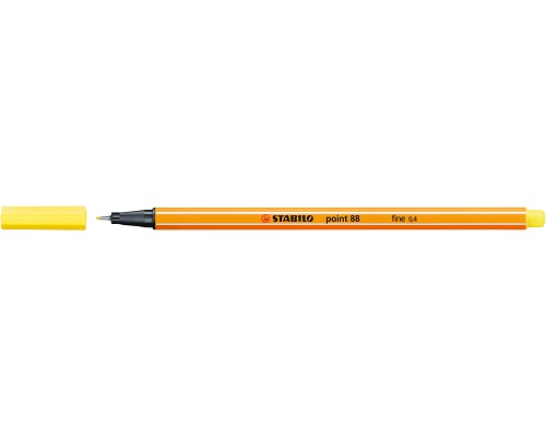STABILO Point 88 Fineliner 0,4 mm Strichstärke - zitronenGelb - 88/24