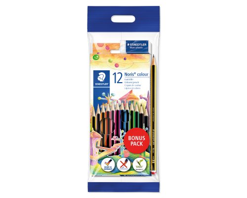 Staedtler Noris Club 12 Buntstifte + Radierer und Bleistift