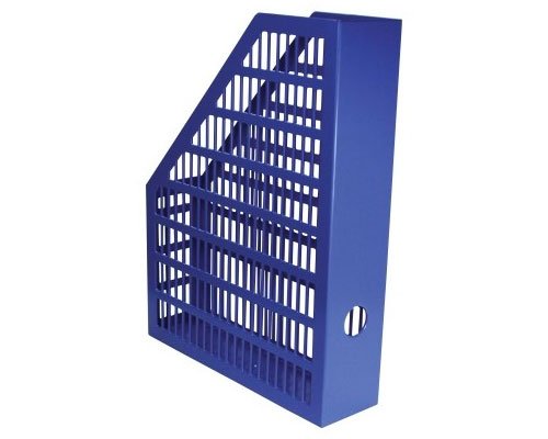 Stehsammler blau aus Kunststoff, 76mm breit