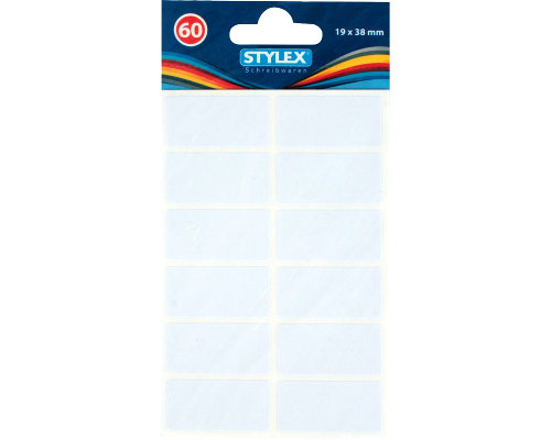 60 Etiketten 19 x 38 mm von Stylex