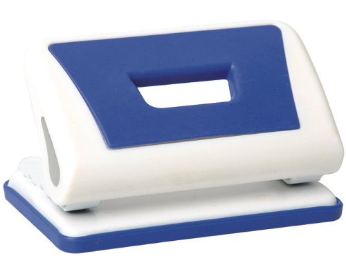 Stylex Locher. In Farben Schwarz, rot, weiß und blau. Max 10 Blätter Stanzvermögen.