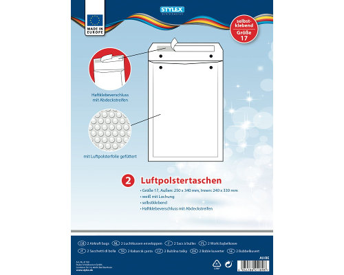 2 Luftpolstertaschen Gr.17 / Typ-G / innen: 24 x 32 cm