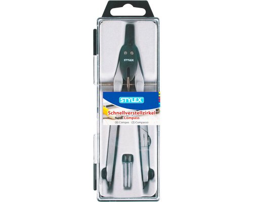 Stylex Schnellverstellzirkel, Dose mit 4 Ersatzminen