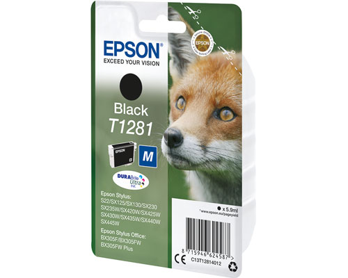 Epson T1281 Fuchs Tinte jetzt kaufen  (170 Seiten) Schwarz