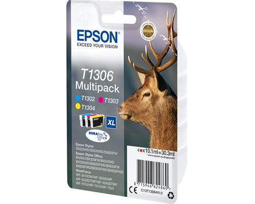 Epson T1306 Multipack (Cyan, Magenta und Gelb) jetzt kaufen