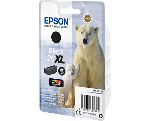 Epson 26XL Original-Druckerpatrone Claria Premium jetzt kaufen Schwarz (T2621)