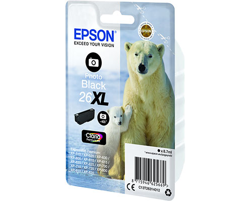 Epson 26XL Original-Druckerpatrone Claria Premium [modell] Fotoschwarz (T2631)