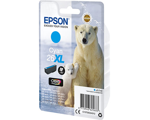 Epson 26XL Original-Druckerpatrone Claria Premium [modell] Cyan (T2632)