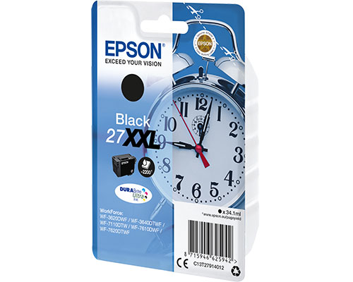 Epson 27XXL / T2791 jetzt kaufen (34,1 ml, 2.200 Seiten) Schwarz