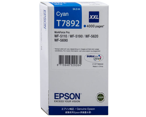 EPSON T7892 XXL Druckerpatrone Cyan jetzt kaufen