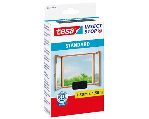 tesa Fliegengitter Insect Stop STANDARD anthrazit 1,5 x 1,3 m