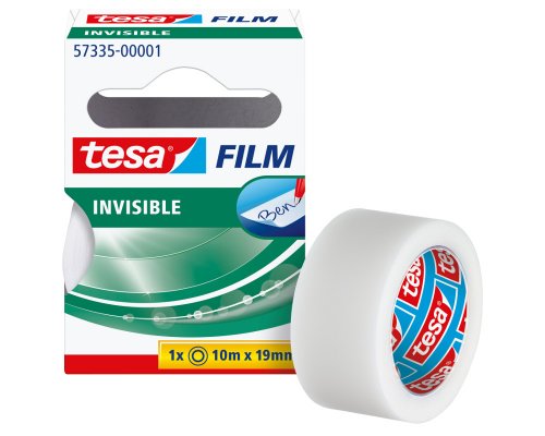 tesafilm Invisible, PP, unsichtbar, beschriftbar, 10m:19 mm