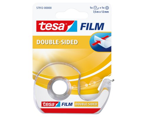 tesafilm doppelseitig, 7,5m:12mm inkl. Abroller