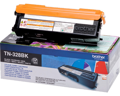 Brother TN-328BK Original-Toner [modell] (6.000 Seiten) Schwarz