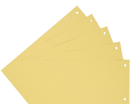 Trennstreifen Gelb 10,5x24cm gelocht Packung 100 Stück