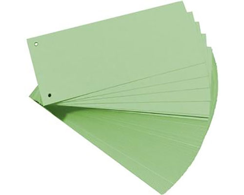 Trennstreifen hellgrün 10,5x24cm gelocht Packung 100 Stück
