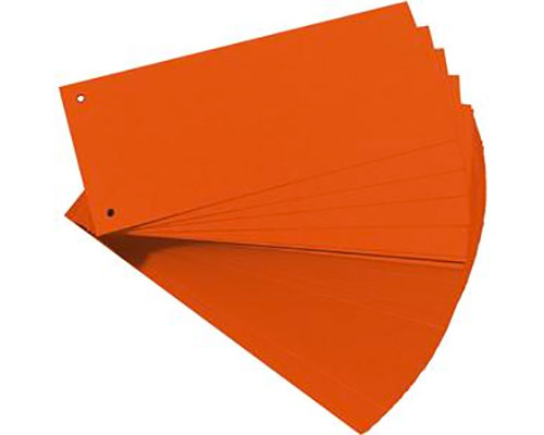 Trennstreifen orange 10,5x24cm gelocht Packung 100 Stück