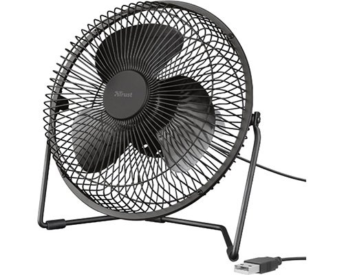 Trust Tischventilator Blaze 24311 Schwarz, Ø 17cm, 117 m3/h, 60 dB(A), USB (1,2 m Kabellänge)