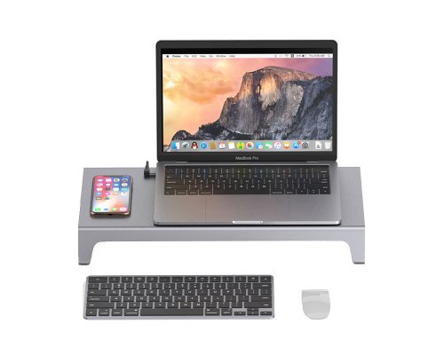 Multifunktions-Docking-Station USB-C auf USB 3.0, USB-C, SD-Karte, VGA, HDMI, 3,5-Jack, RJ45, Wireless-Ladestation für Smartphones