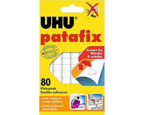 UHU patafix - 80 Klebepads. Weiß, stark, sauber und wieder ablösbar