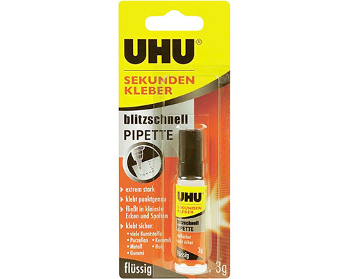 UHU Sekundenkleber blitzschnell Pipette 3g