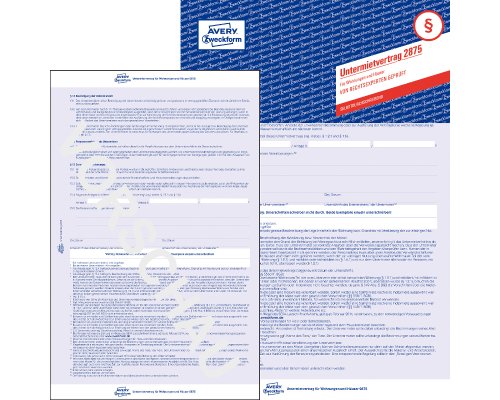 Avery Zweckform Untermietvertrag A4 2875 selbstdurchschreibend