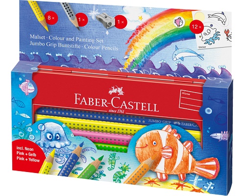Faber-Castell Jumbo GRIP Malset, Motiv: Unterwasserwelt
