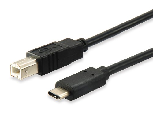 Equip Druckerkabel USB-B auf USB-C 12888207 nickelbeschichtet, max 480MBit/s schwarz