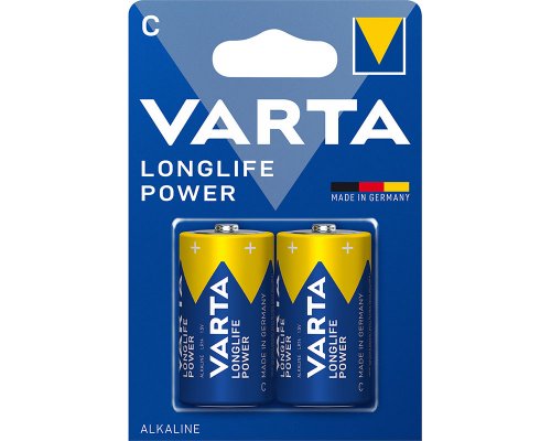 Varta Batterie Baby-LR14 1,5V Longlife Power Alkali-Mangan Packung 2 Stück Made in Germany