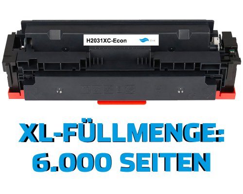 Kompatibel mit HP 415X / W2031X Toner Cyan jetzt kaufen (6.000 Seiten) von TONERDUMPING (Mit Chip, ohne Füllstandsanzeige)