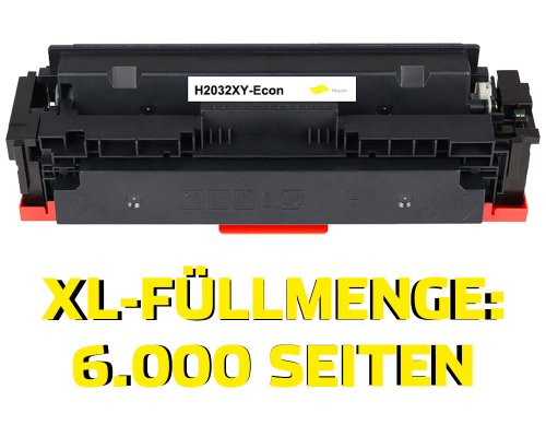 Kompatibel mit HP 415X / W2032X Toner Gelb jetzt kaufen (6.000 Seiten) von TONERDUMPING (Mit Chip, ohne Füllstandsanzeige)