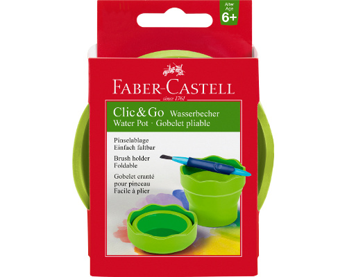 Faber-Castell Wasserbecher CLIC & GO, hellgrün